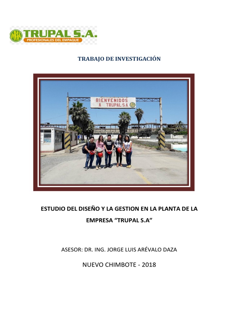 Estudio de Gestión en Trupal S.A. | PDF | Papel | Papel de pulpa)