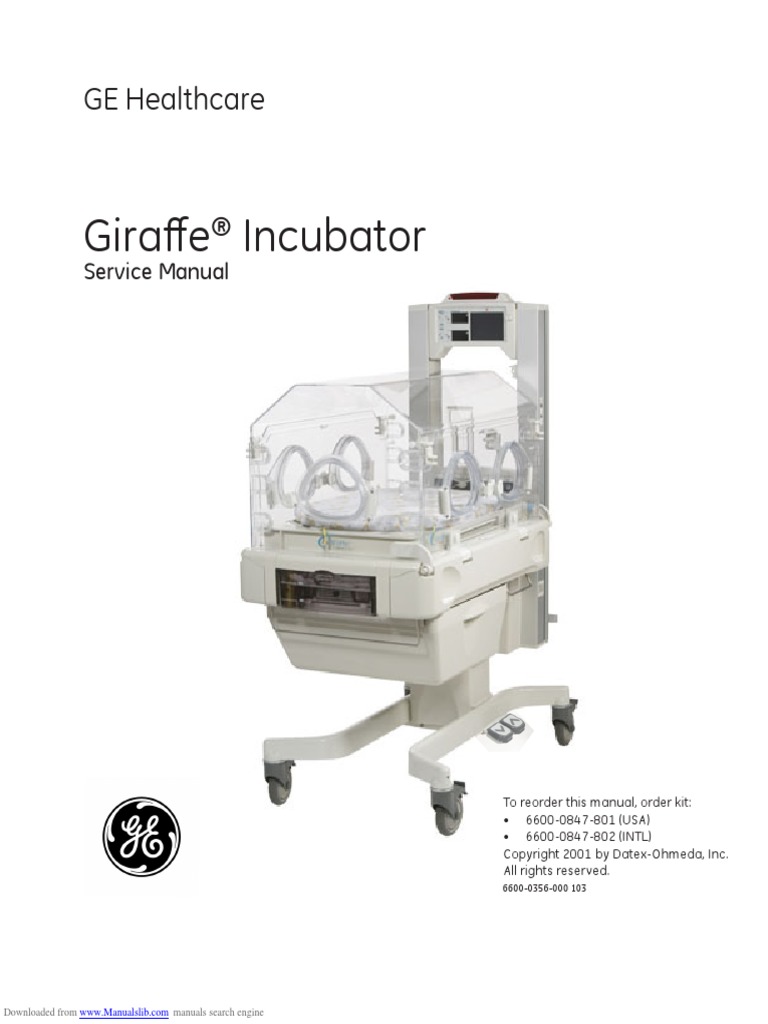 Giraffe Incubator Service Manual PDF Thermostat Electrical