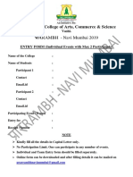 Individual Entry Form - 2019