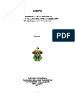 PENGARUH ALOKASI ANGGARAN TERHADAP KUALITAS PELAYANAN KESEHATAN (Studi Pada Puskesmas Di Tamalanrea) - Dikonversi