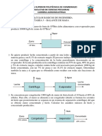 Tarea de Balance de Masa