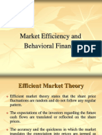 Market Efficiency and Behavioural Finance