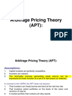 Arbitrage Pricing Theory - APT