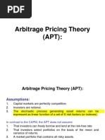 Arbitrage Pricing Theory - APT