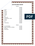 Daftar Menu Bazar