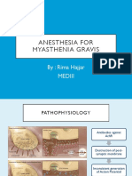 Anesthesia For Myasthenia Gravis