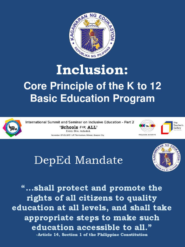 Inclusive Education Framework in the Philippines | PDF | Curriculum ...