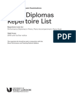 Piano Diplomas Repertoire List From 2019