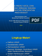 UMKM SEBAGAI SARANA PENINGKATAN PENDAPATAN