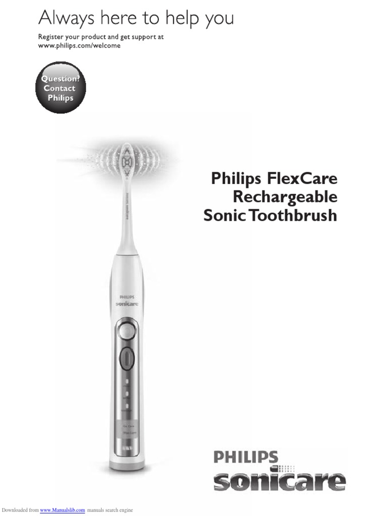Manual Philips Sonicare Flexcare Hx693236 PDF Toothbrush Dentistry