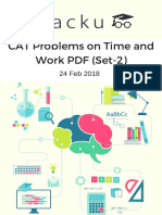 CAT Problems On Time and Work PDF (Set-2)