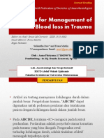 JURNAL ANESTESI ANNA (Guideline For Management of Massive Blood Loss in Trauma)