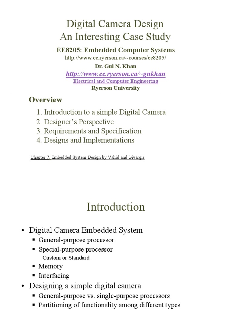Digital Camera Design Case Study | PDF | Data Compression | Digital Image