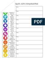 Zodiac Signs and Horoscopes and Future With Will Activities Promoting Classroom Dynamics Group Form - 89362