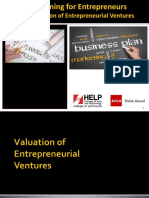 Valuation of Entrepreneurial Ventures