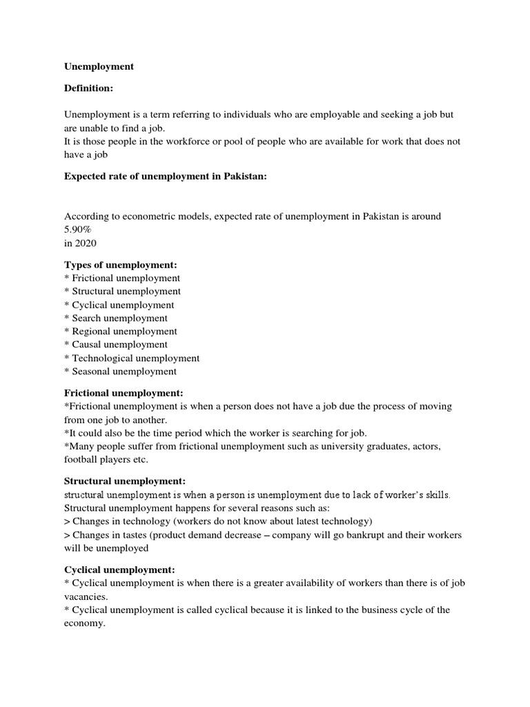 Unemployment | PDF | Unemployment | Social Science