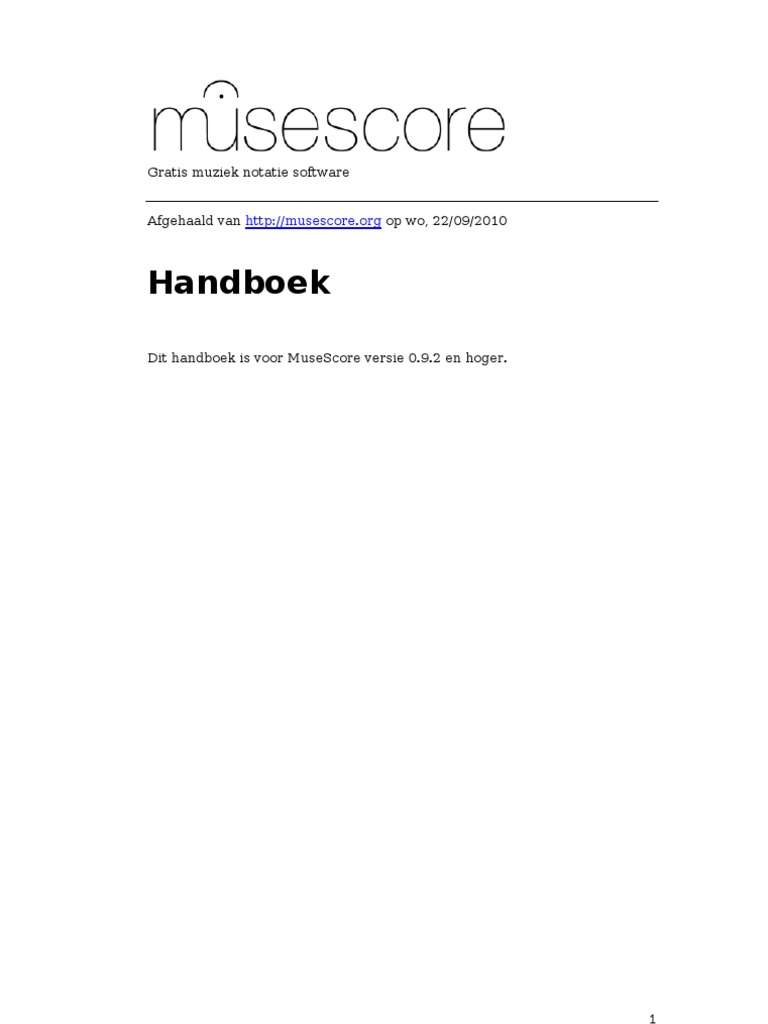 MuseScore Handboek | PDF