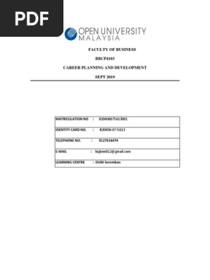 Career Planning and Development