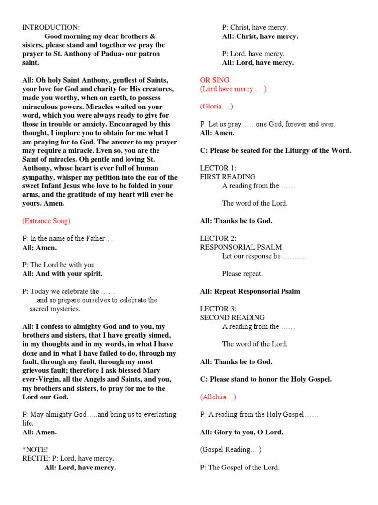 English Mass Commentator Guide | PDF | Eucharist | Prayer