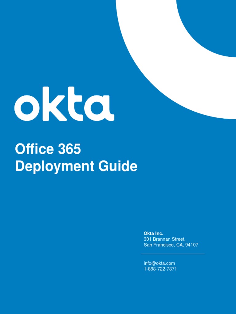 Okta O365 Deployment Guide Pdf Office 365 Active Directory
