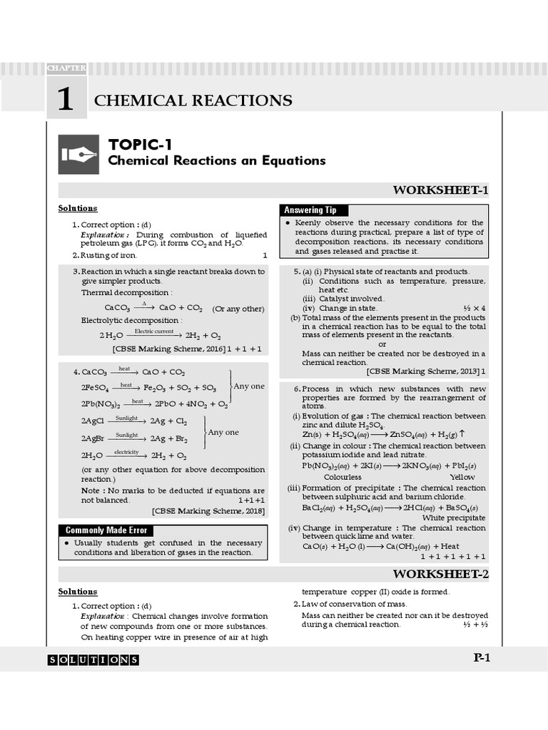 Chemical Reactions Class Xii Pdf Acid Ph