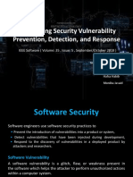 IEEE Software: Engineering Security Vulnerability Prevention, Detection, and Response