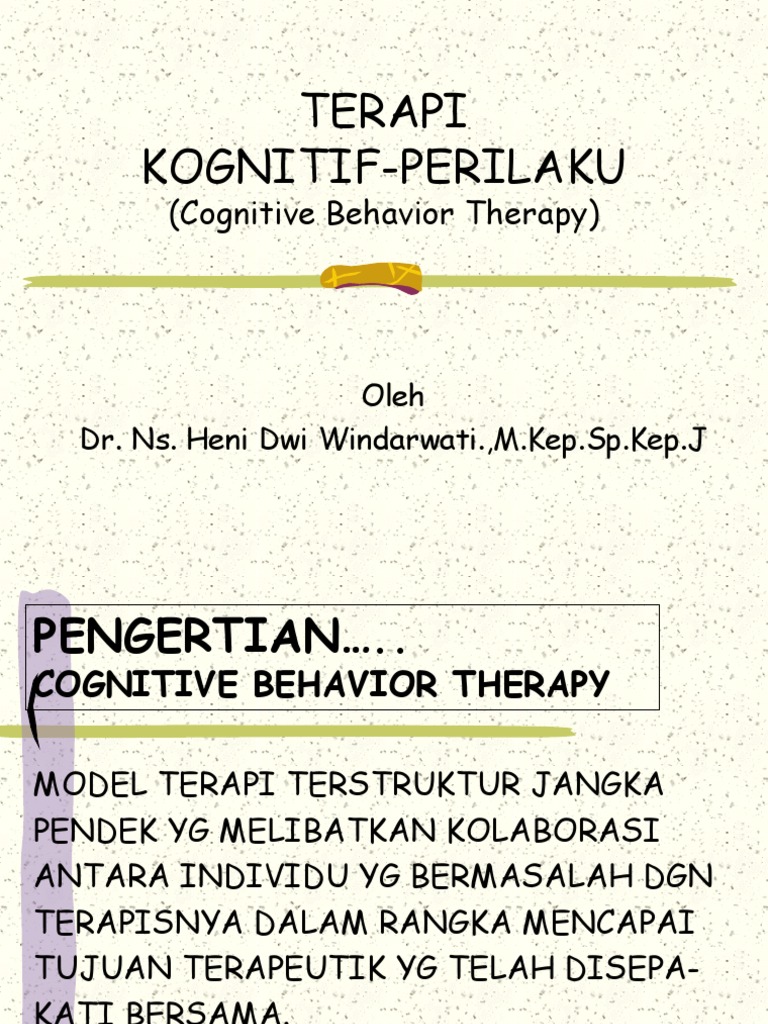 Panduan Terapi Kognitif-Perilaku | PDF | Karier & Perkembangan