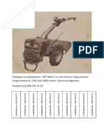 OGLAS - Prodajem Motokultivator IMT 509 D