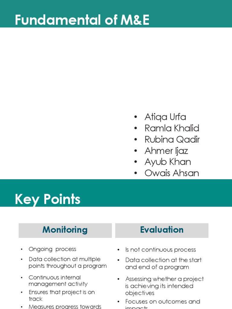Monitoring and Evaluation Fundamentals | PDF | Evaluation | Cognition