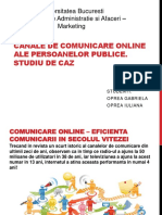 Canale de Comunicare Online Ale Persoanelor Publice. Studiu de Caz.