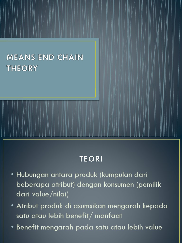 Means End Chain Theory | PDF