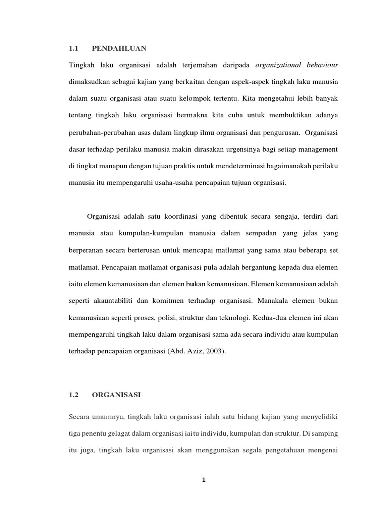 Model Tingkah Laku Organisasi Pdf