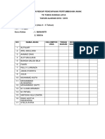 Dokumen Rekap Pencapaian Pertumbuhan Anak