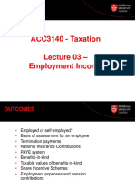 ACC3140 Lecture 3 Employment Income 1920