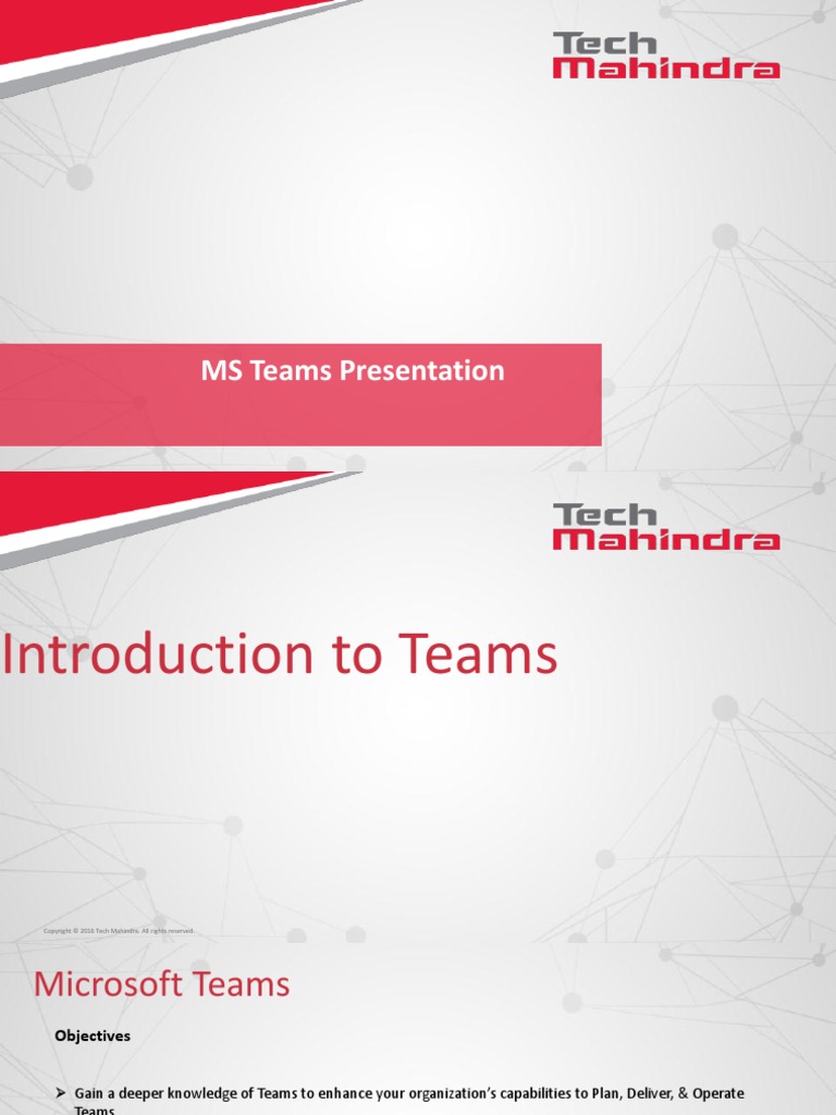 Microsoft Teams Introduction | PDF | Office 365 | Microsoft Office