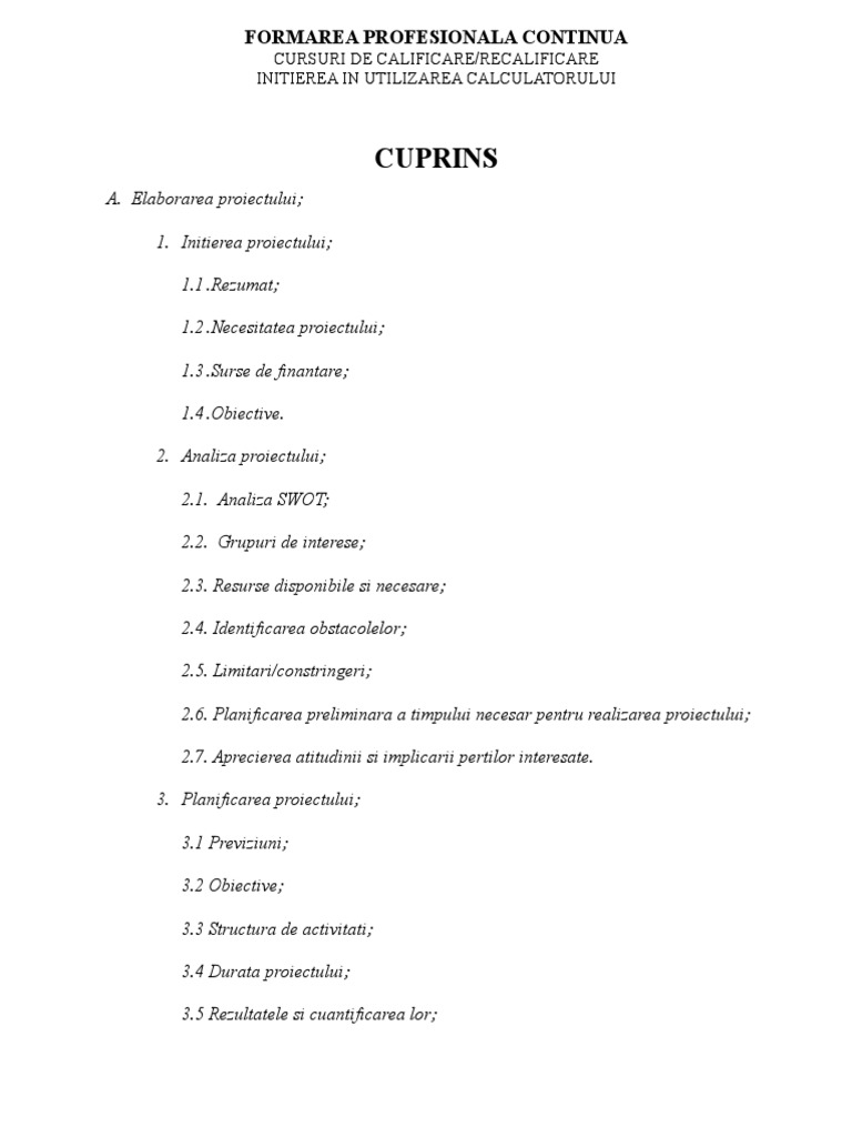 Proiect Model | PDF