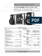 Manual de serviço mini sistema AM/FM estéreo com CD, MP3 e USB