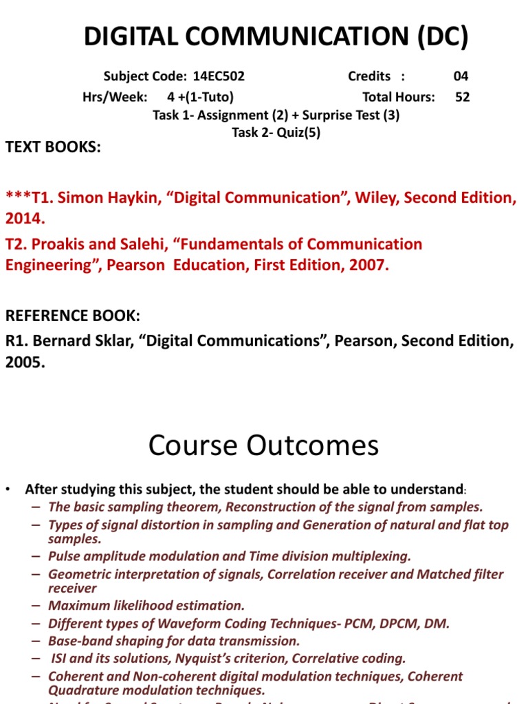 Digital Communication Fundamentals | PDF | Digital Signal | Data ...