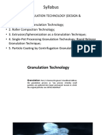 Granulation Technology Syllabus