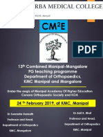 13th Combined Manipal-Mangalore PG CME on Hip and Spine