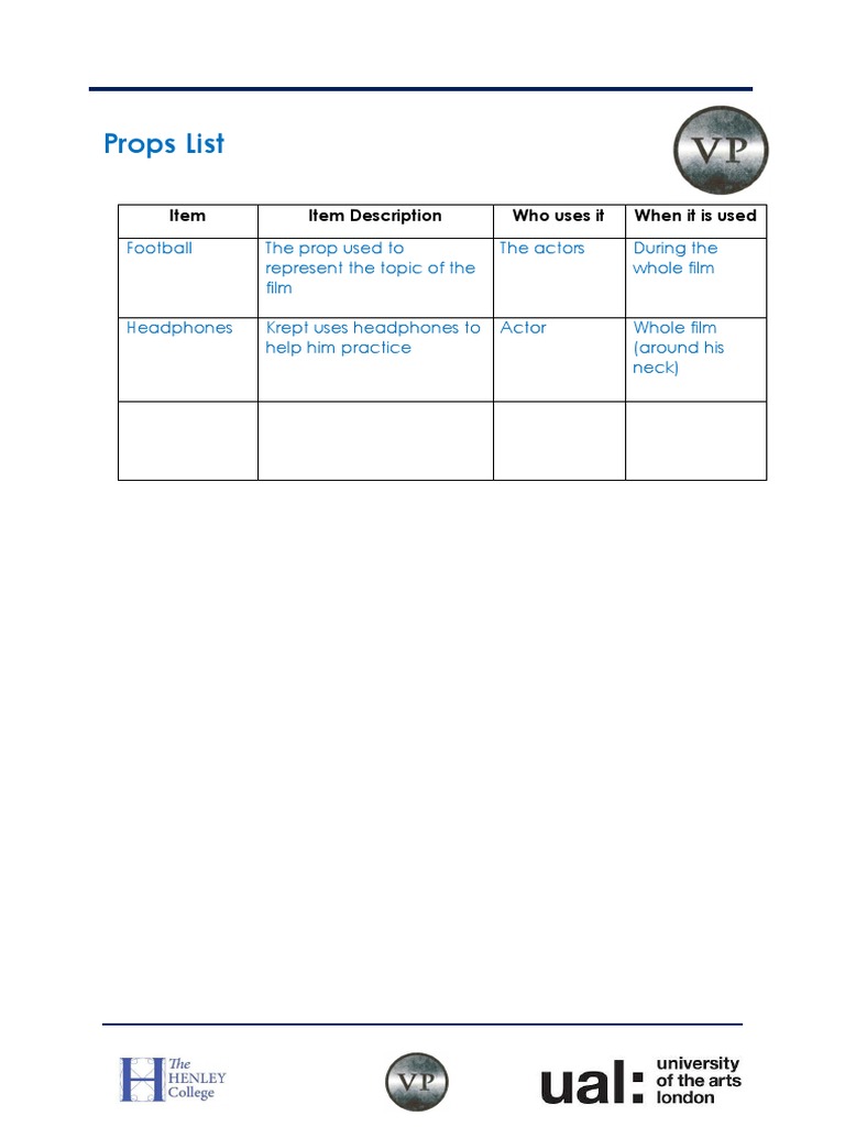 Film Props and Their Usage | PDF | Language Arts & Discipline | Art