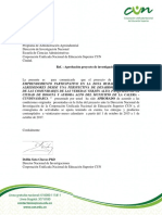 Carta de Aprobación Agronegocios