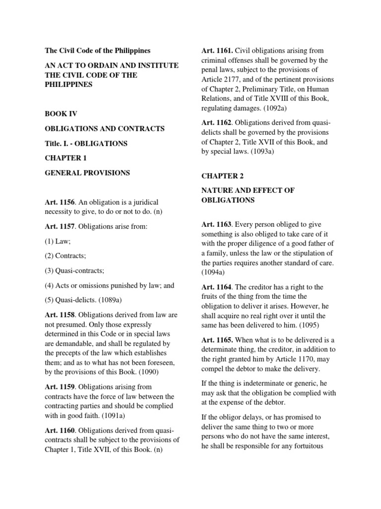The Civil Code of The Philippines PDF Guarantee Law Of Obligations