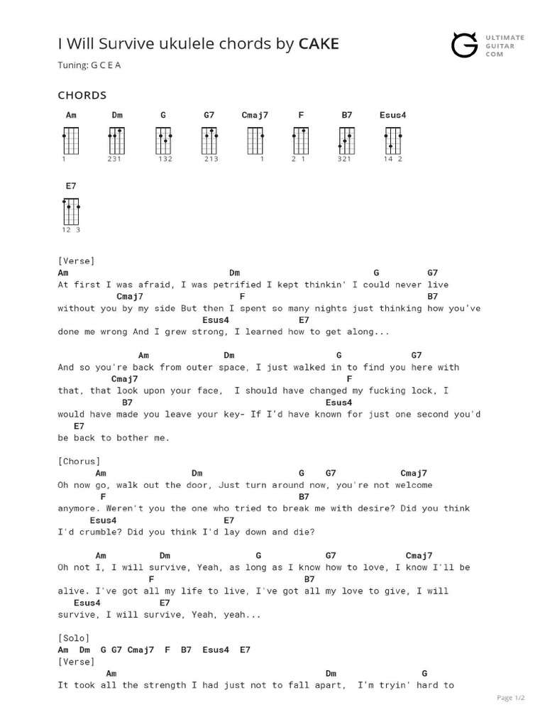 I Will Survive Ukulele Chords