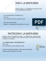 Invitacion A La Santa Misa - Noviembre 30 de 2018