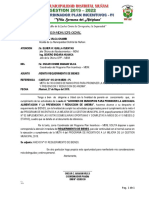 Requerimiento de bienes para promover la adecuada alimentación y prevención de anemia