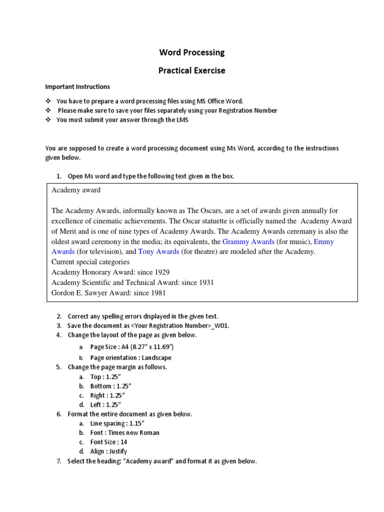 microsoft word assignment pdf