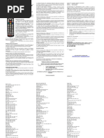 Códigos Control Remoto Universal Master | PDF | Control remoto | Science