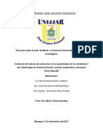 InvestigaciIncidencia Del Sistema de Evaluación en Los Aprendizajes de Los Estudiantes I Año Odontología en Anatomía Dental I, Período (Septiembre A Diciembre 2016) UNIJJARón