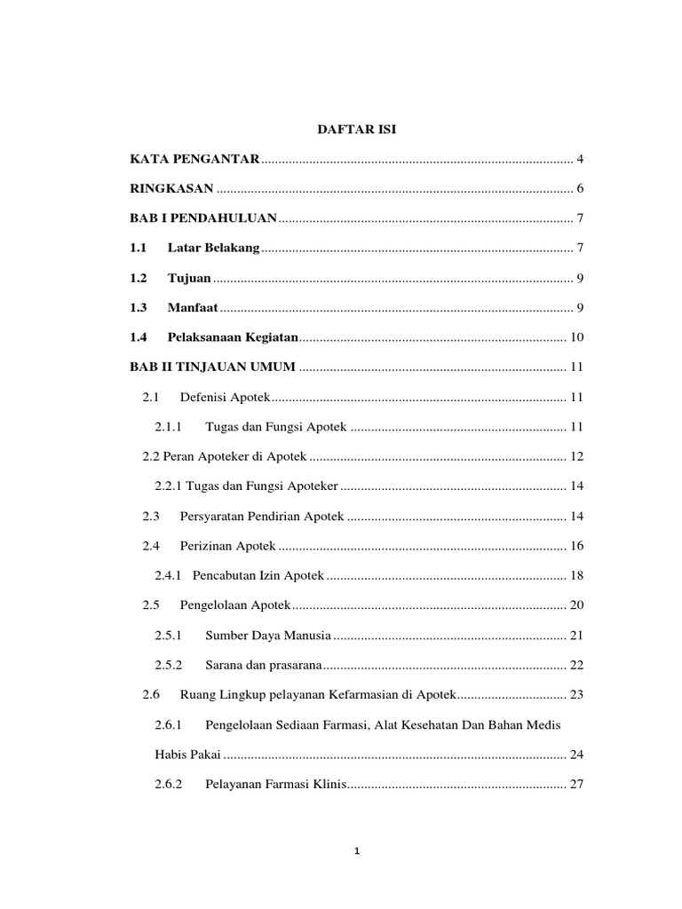 Laporan Apotek Citra Farma